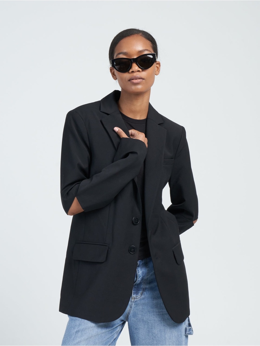 Tibi Tropical Wool Cutout Sleeve Marlon Blazer Size 6